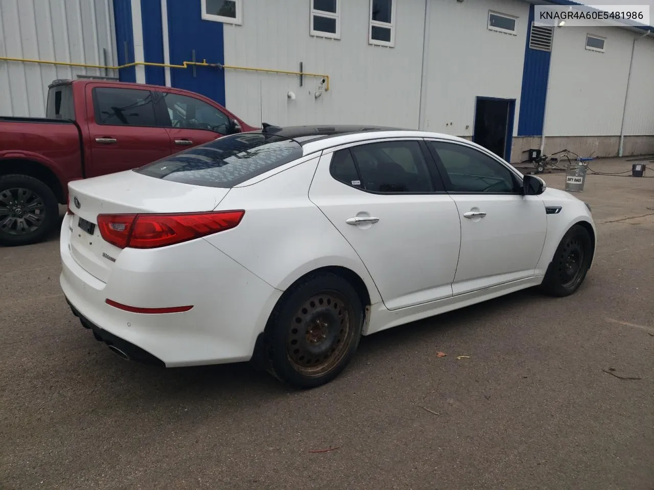 2014 Kia Optima Sx VIN: KNAGR4A60E5481986 Lot: 76877334