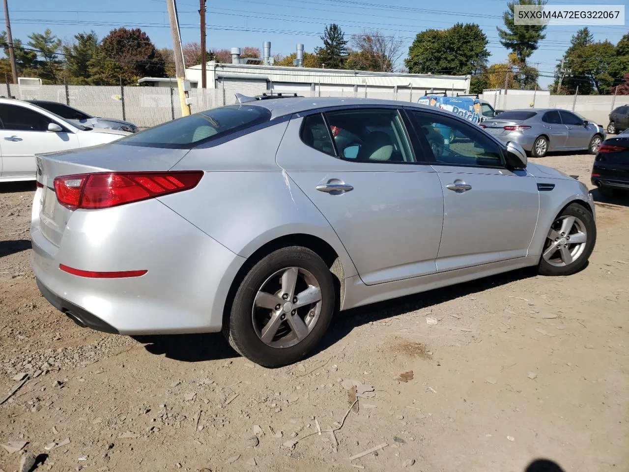 2014 Kia Optima Lx VIN: 5XXGM4A72EG322067 Lot: 77134654