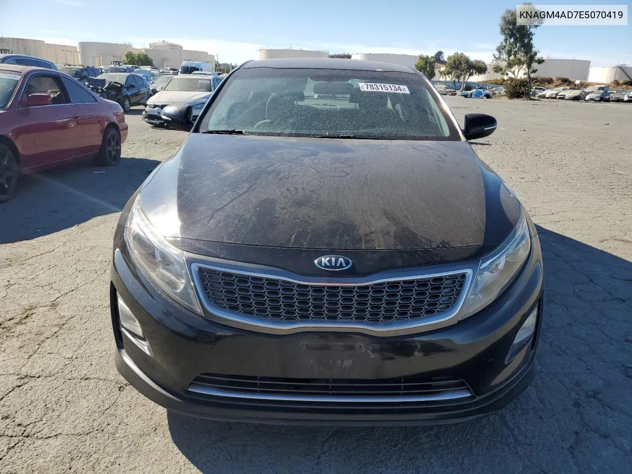 2014 Kia Optima Hybrid VIN: KNAGM4AD7E5070419 Lot: 78315134