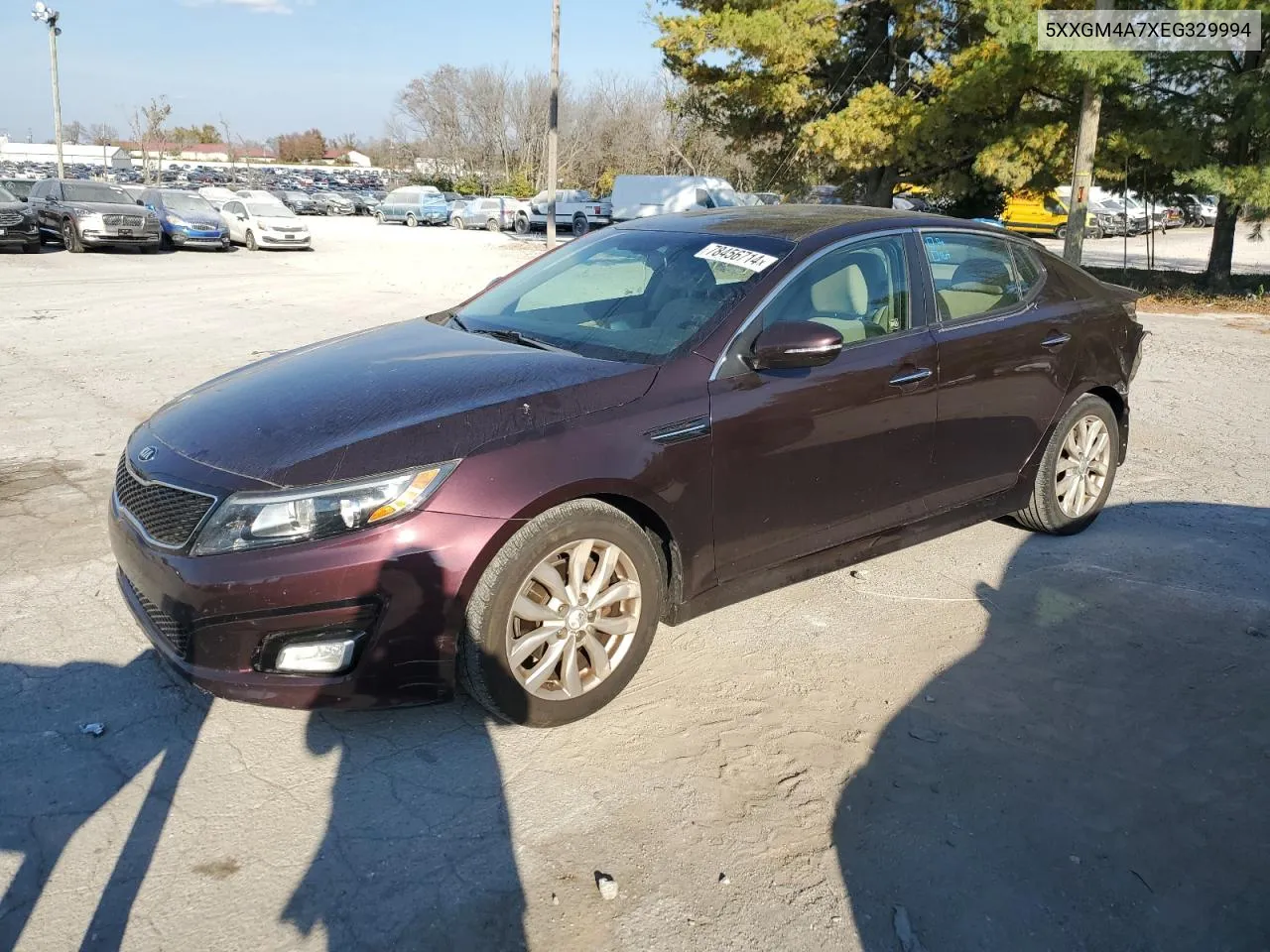 2014 Kia Optima Lx VIN: 5XXGM4A7XEG329994 Lot: 78456714