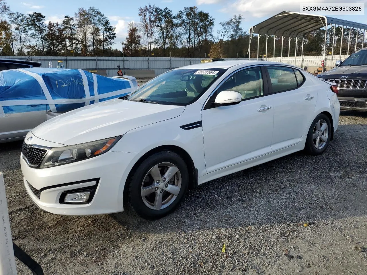 2014 Kia Optima Lx VIN: 5XXGM4A72EG303826 Lot: 78601664