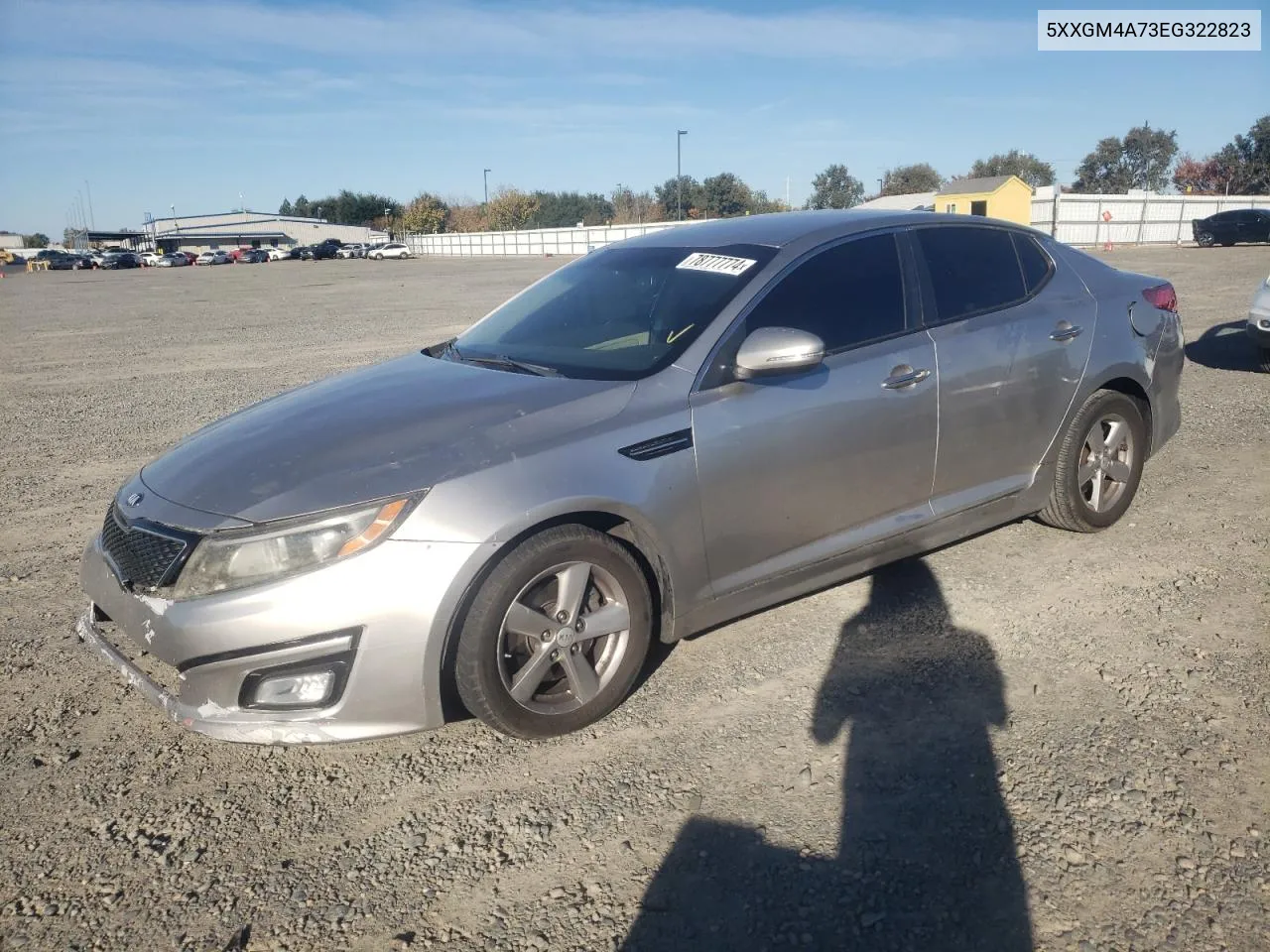 2014 Kia Optima Lx VIN: 5XXGM4A73EG322823 Lot: 78777774