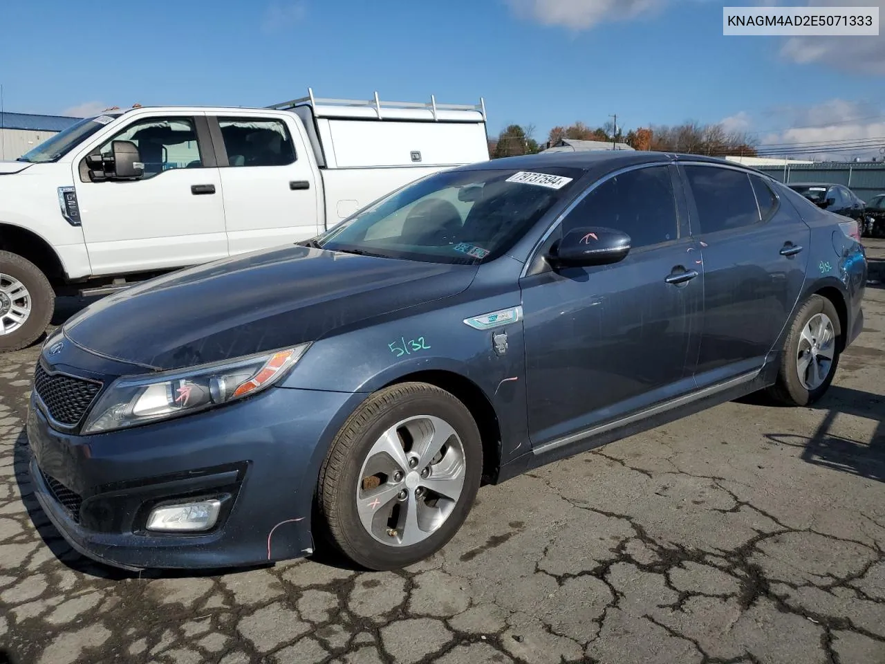 2014 Kia Optima Hybrid VIN: KNAGM4AD2E5071333 Lot: 79737594