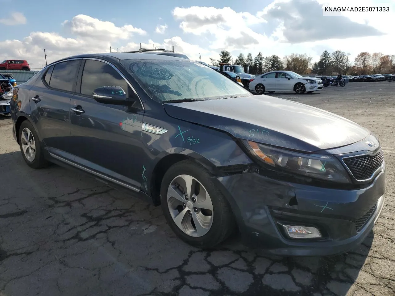 2014 Kia Optima Hybrid VIN: KNAGM4AD2E5071333 Lot: 79737594