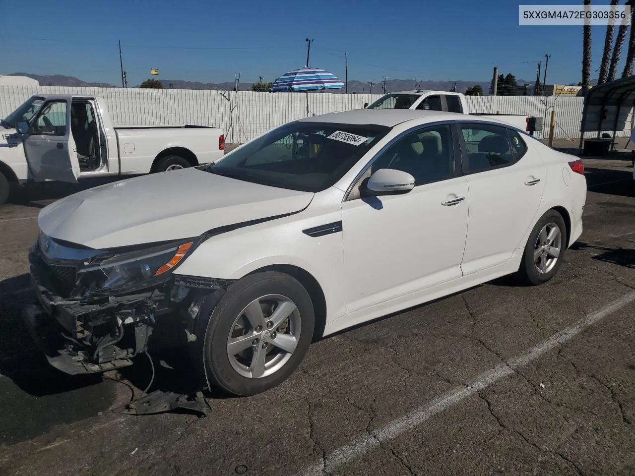 2014 Kia Optima Lx VIN: 5XXGM4A72EG303356 Lot: 80755064