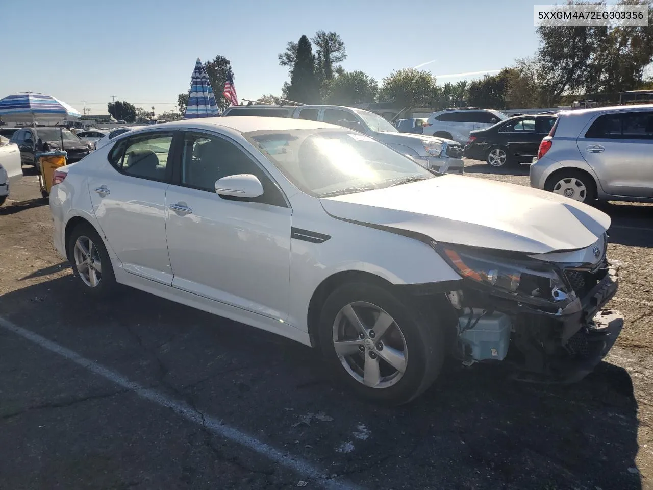 2014 Kia Optima Lx VIN: 5XXGM4A72EG303356 Lot: 80755064