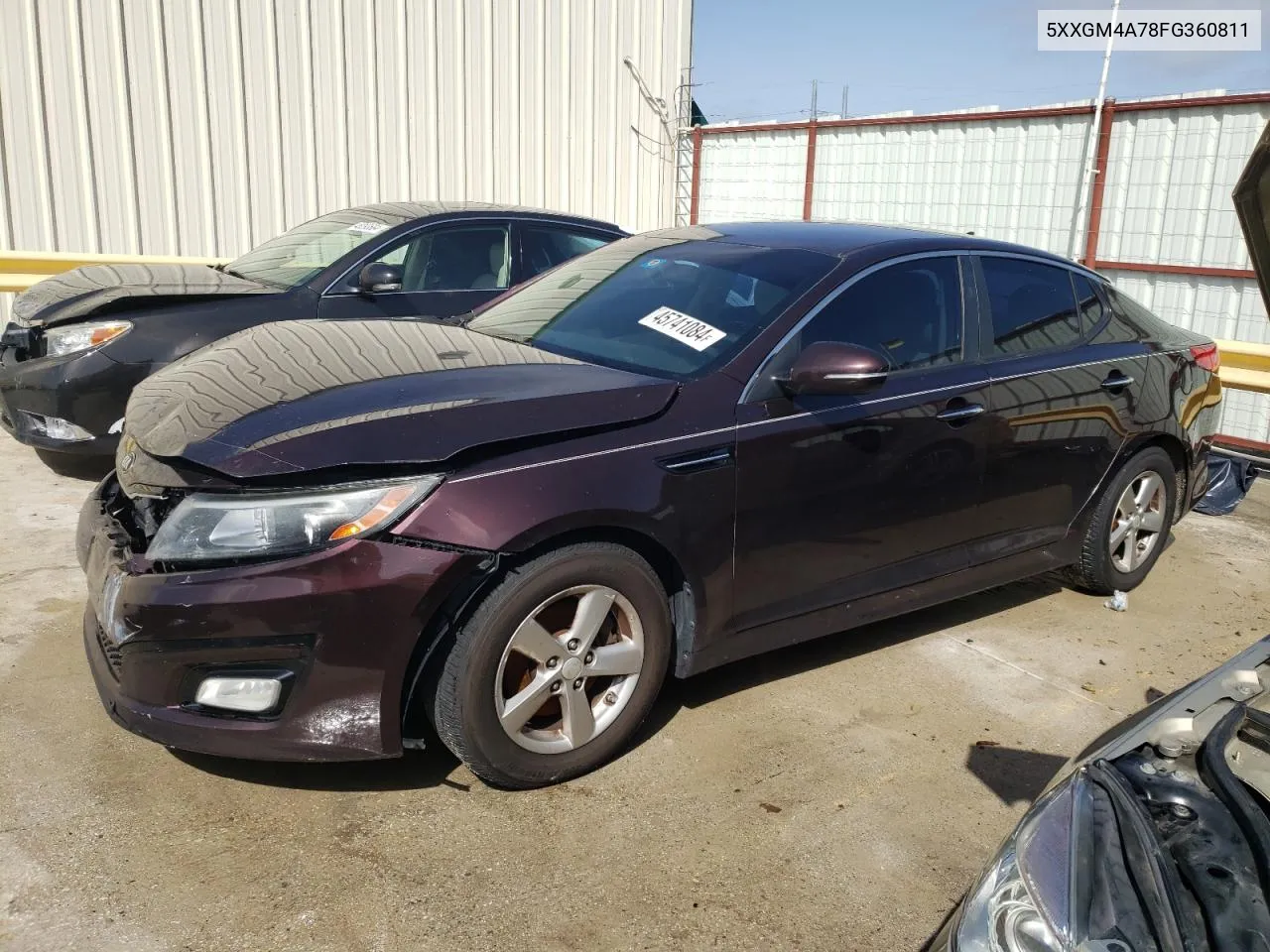 2015 Kia Optima Lx VIN: 5XXGM4A78FG360811 Lot: 45741084