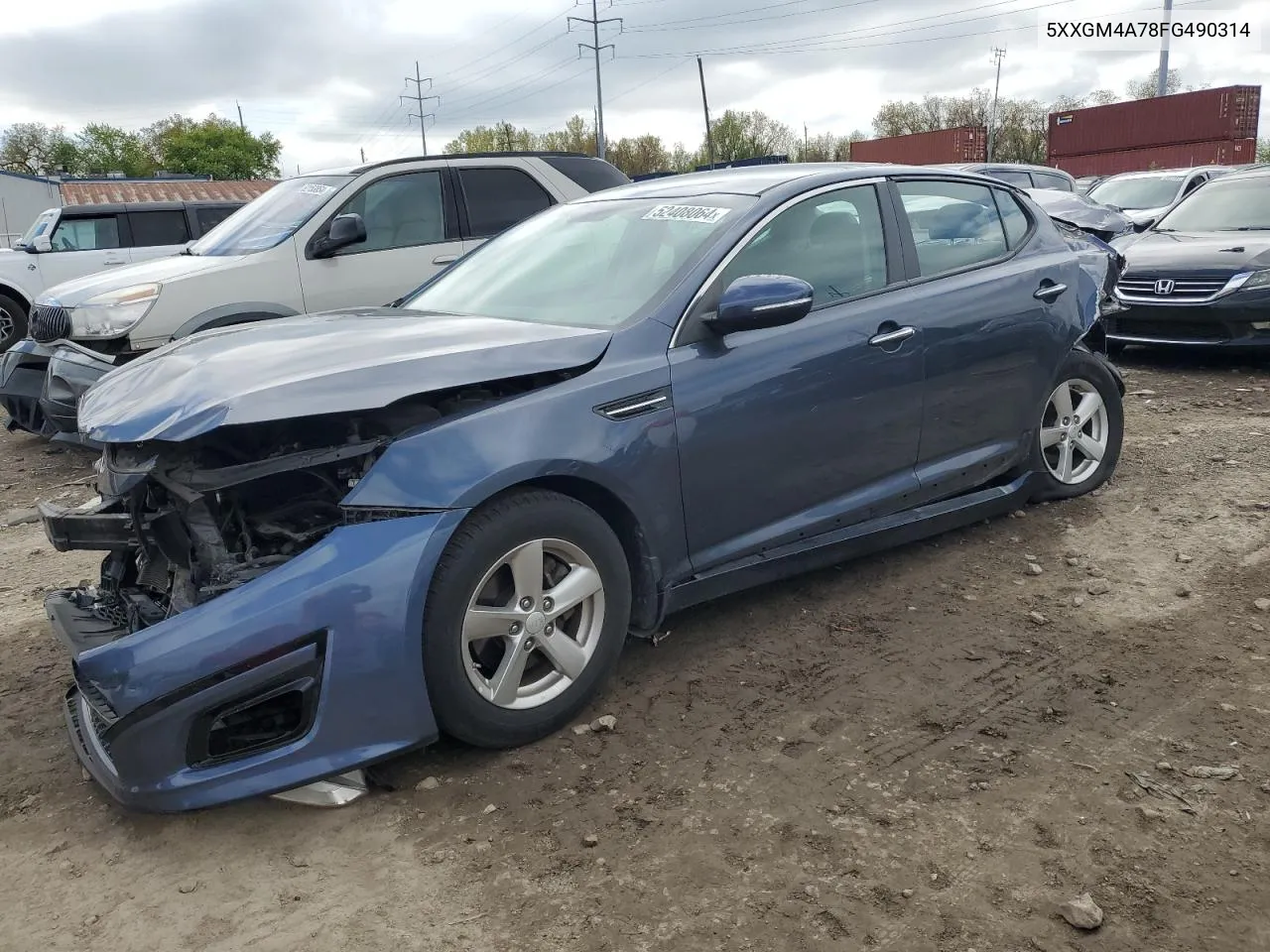 2015 Kia Optima Lx VIN: 5XXGM4A78FG490314 Lot: 52408064