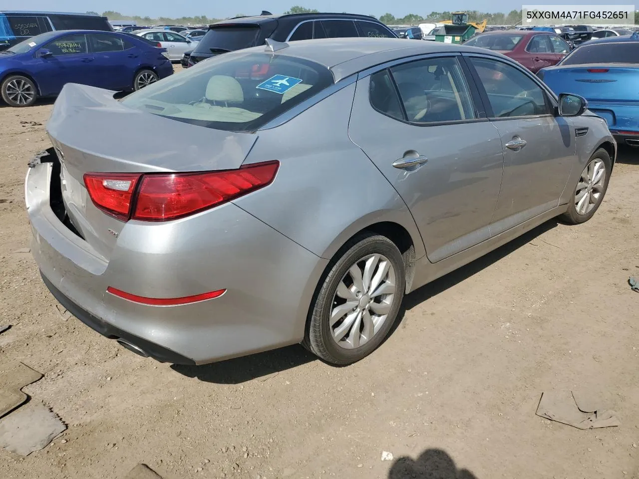 2015 Kia Optima Lx VIN: 5XXGM4A71FG452651 Lot: 55944014