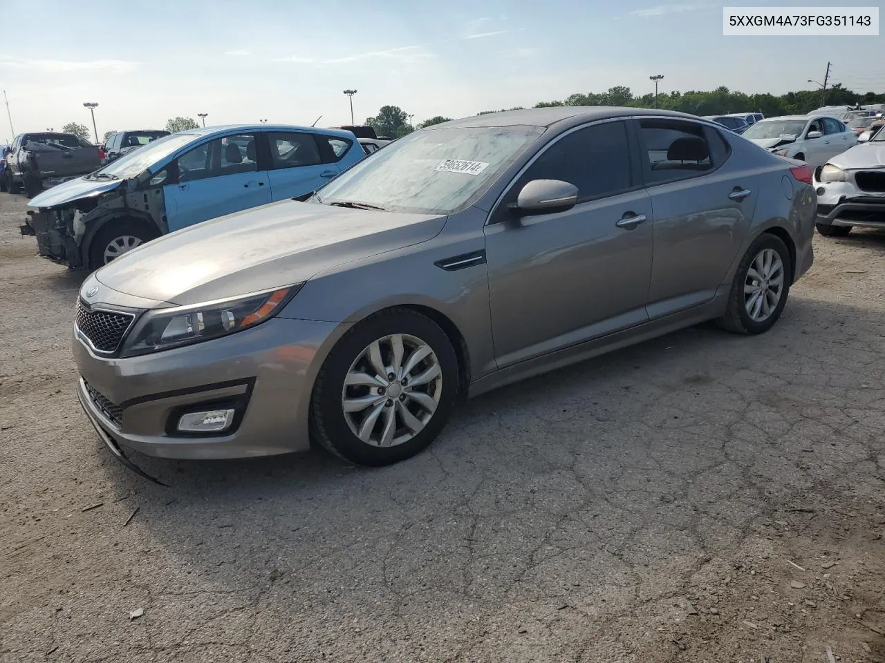 2015 Kia Optima Lx VIN: 5XXGM4A73FG351143 Lot: 59652614