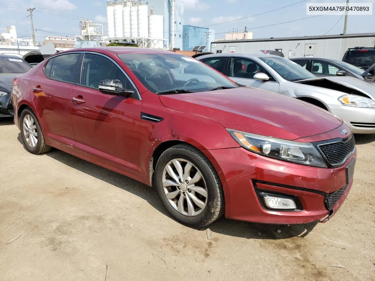 2015 Kia Optima Lx VIN: 5XXGM4A75FG470893 Lot: 60638123