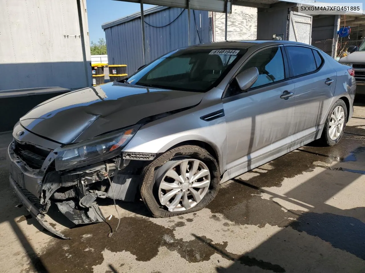 5XXGM4A7XFG451885 2015 Kia Optima Lx