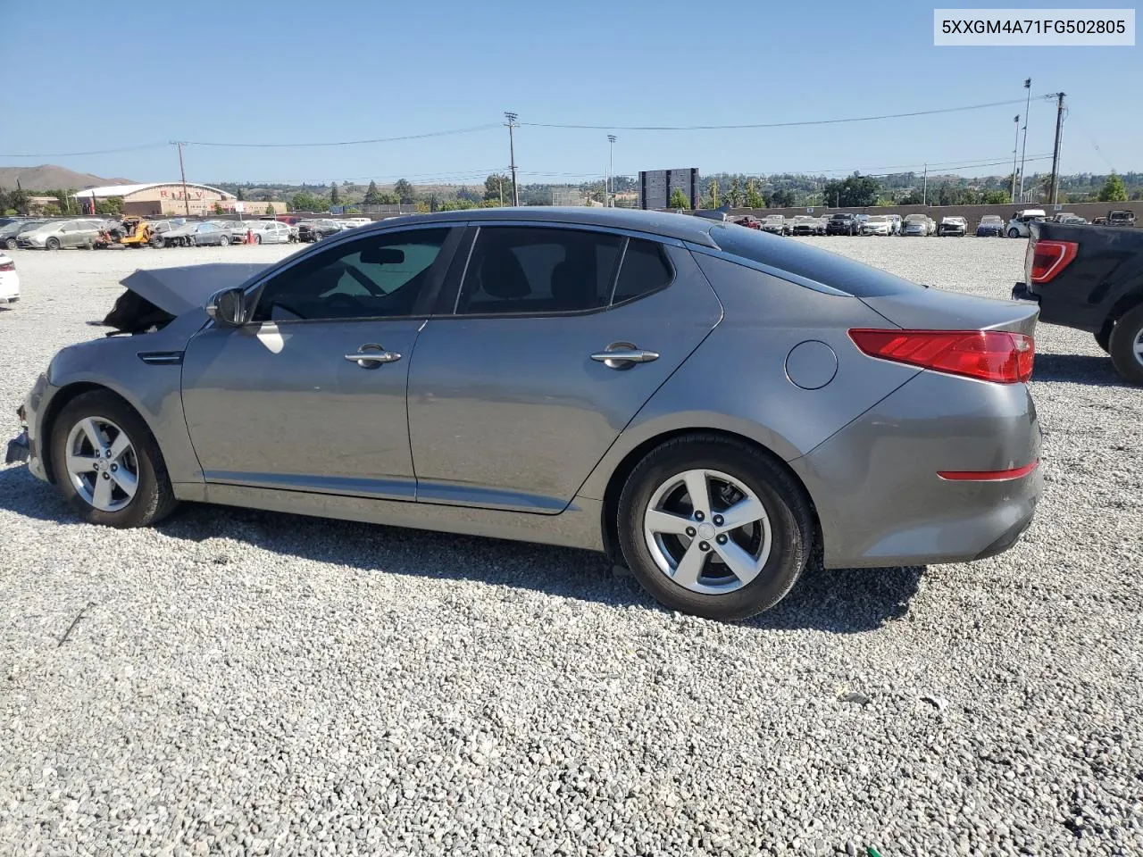 2015 Kia Optima Lx VIN: 5XXGM4A71FG502805 Lot: 61883664