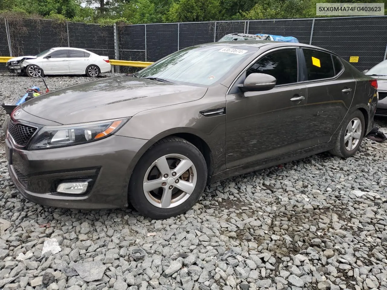 2015 Kia Optima Lx VIN: 5XXGM4A74FG403623 Lot: 63670674