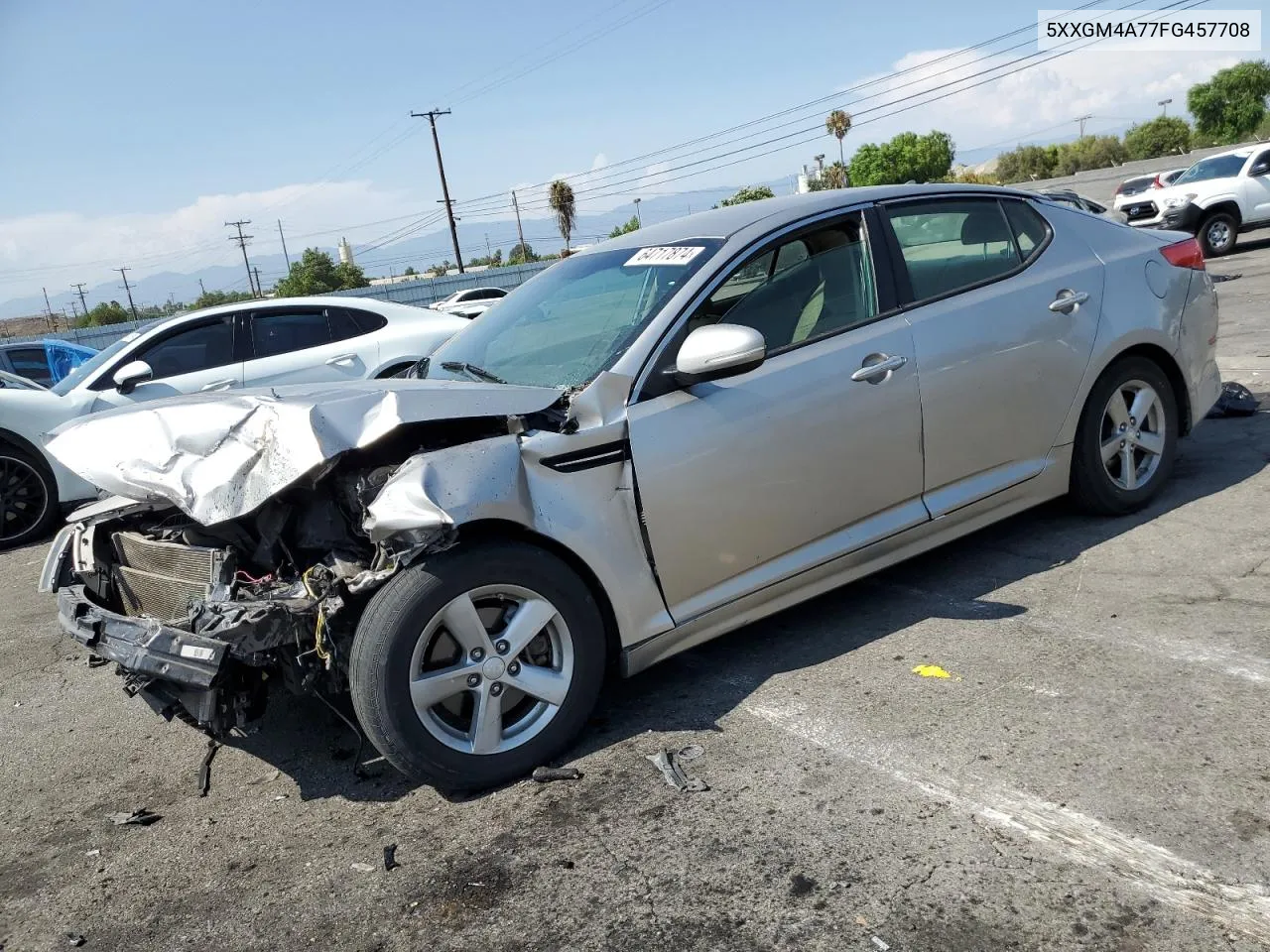 2015 Kia Optima Lx VIN: 5XXGM4A77FG457708 Lot: 64717874