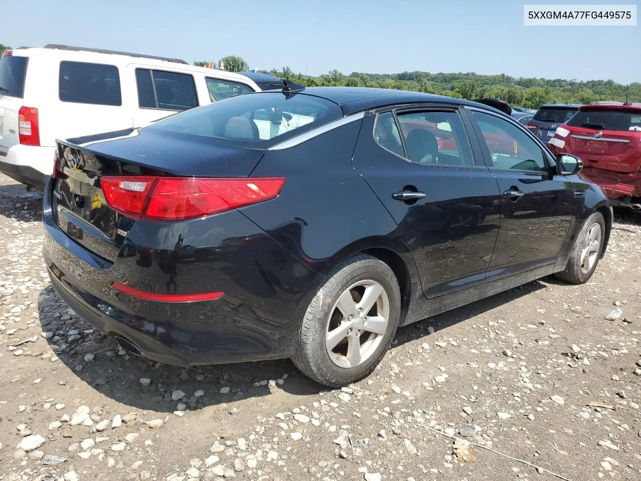 2015 Kia Optima Lx VIN: 5XXGM4A77FG449575 Lot: 64881414