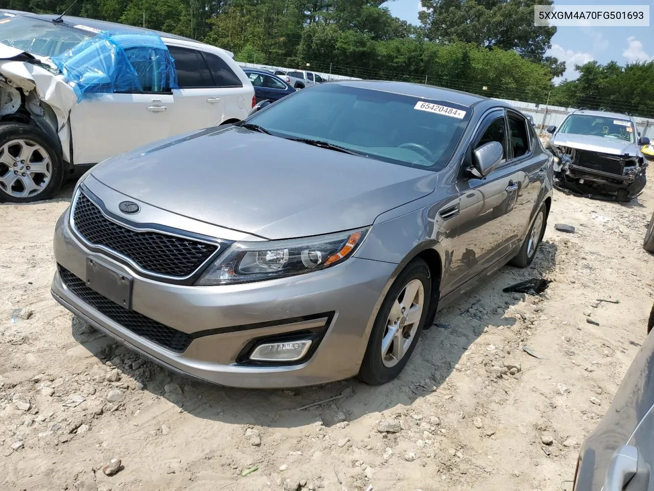 2015 Kia Optima Lx VIN: 5XXGM4A70FG501693 Lot: 65420484