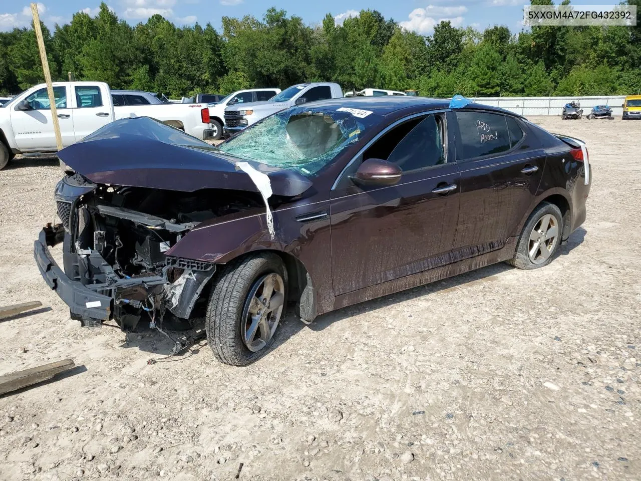 2015 Kia Optima Lx VIN: 5XXGM4A72FG432392 Lot: 65711244