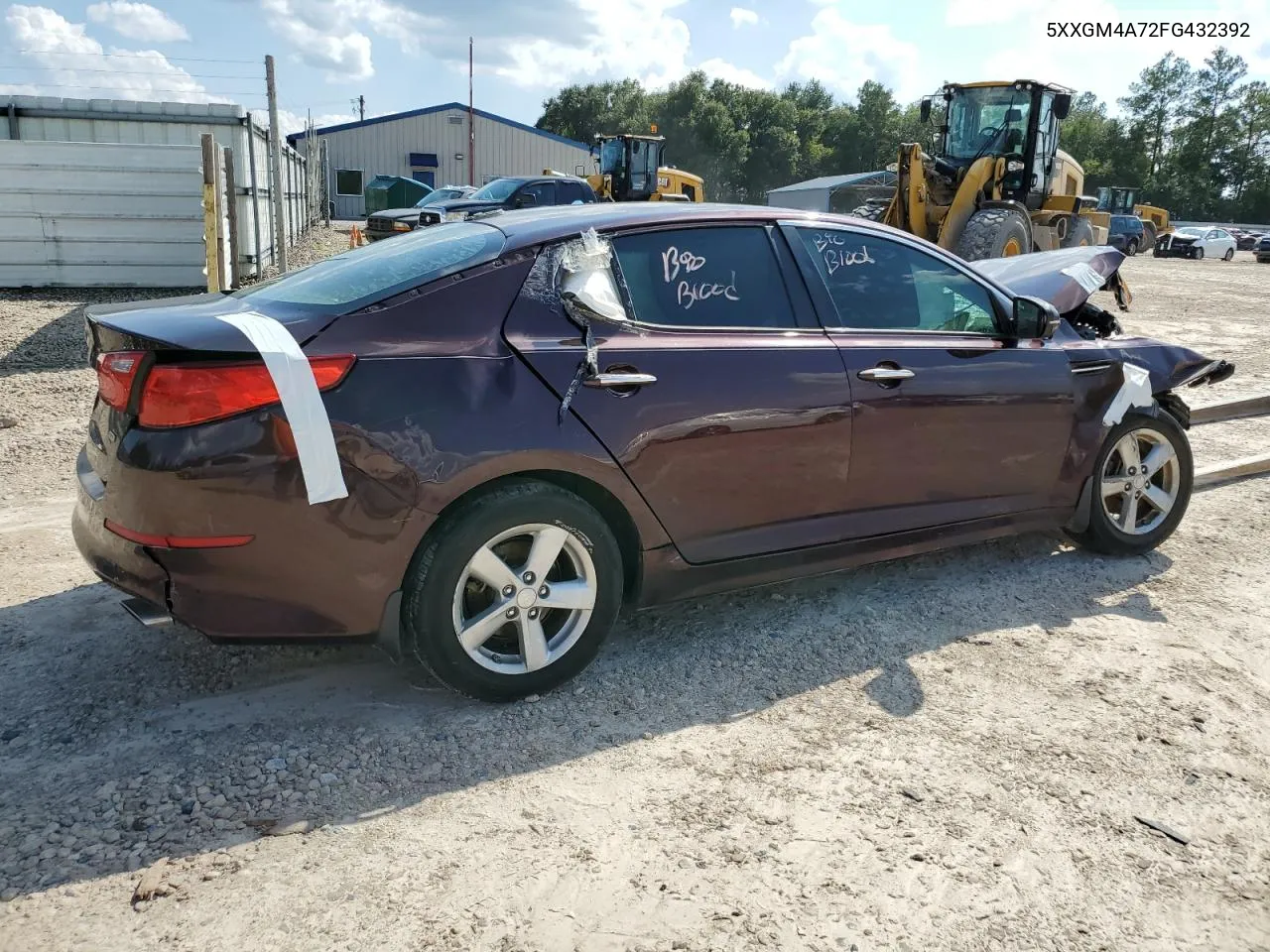 2015 Kia Optima Lx VIN: 5XXGM4A72FG432392 Lot: 65711244