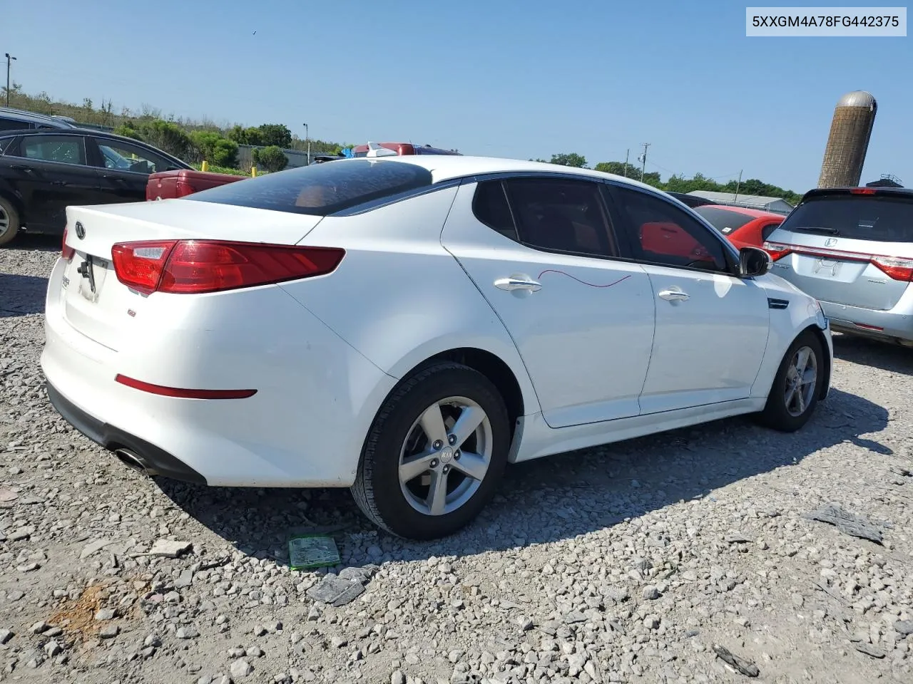 2015 Kia Optima Lx VIN: 5XXGM4A78FG442375 Lot: 66924194