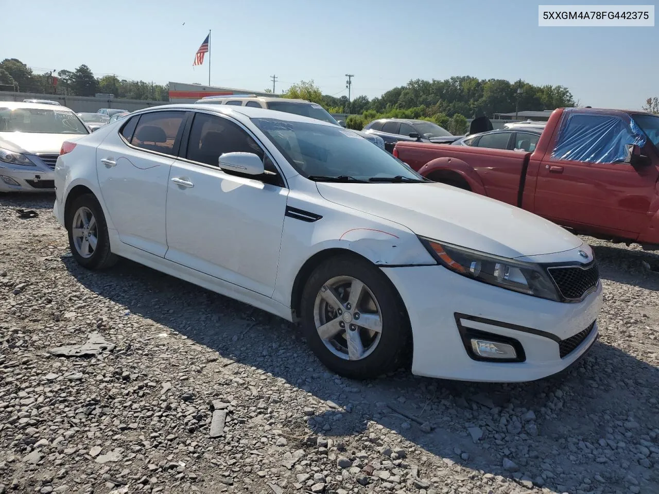 2015 Kia Optima Lx VIN: 5XXGM4A78FG442375 Lot: 66924194