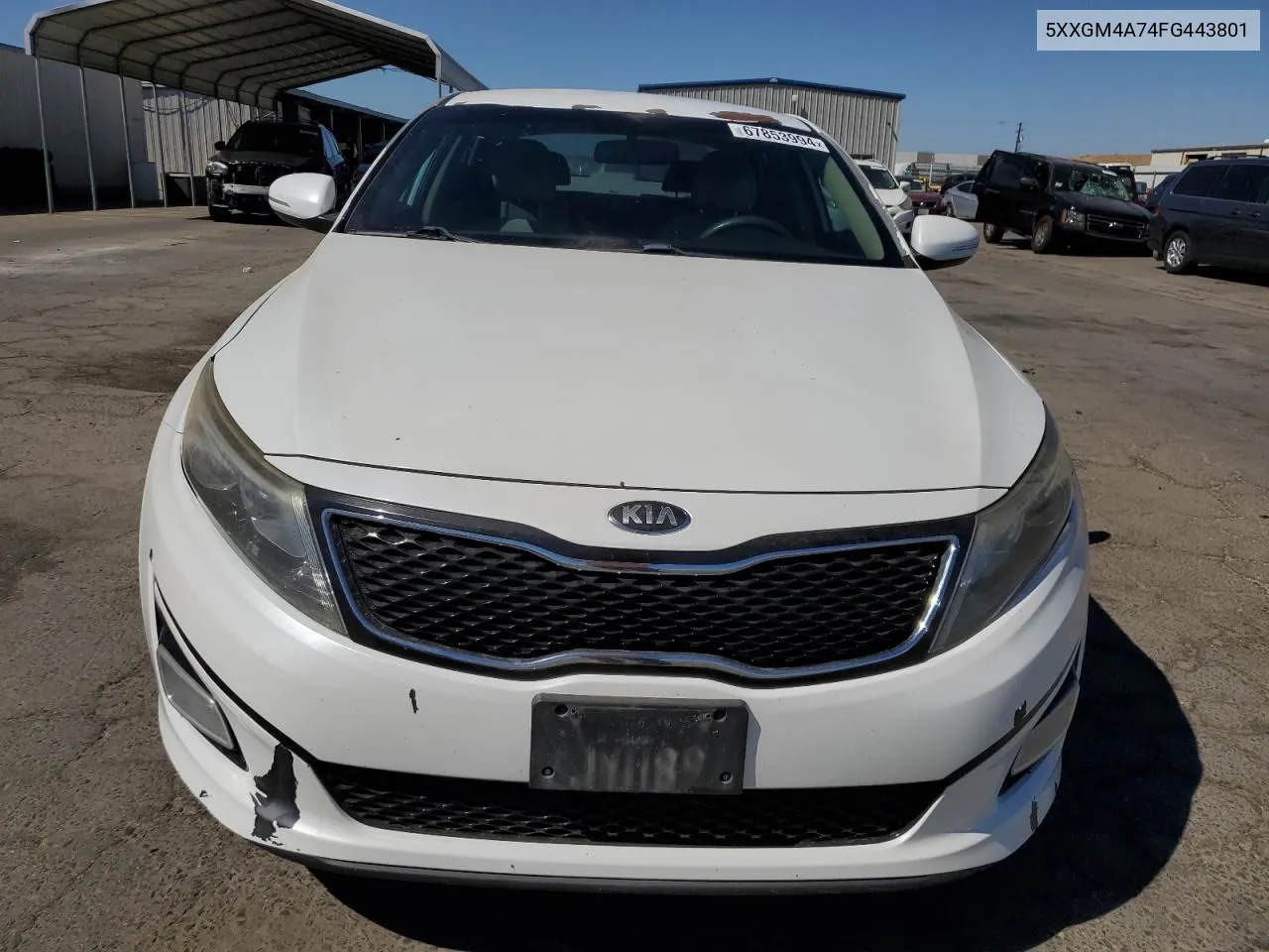 2015 Kia Optima Lx VIN: 5XXGM4A74FG443801 Lot: 67853994