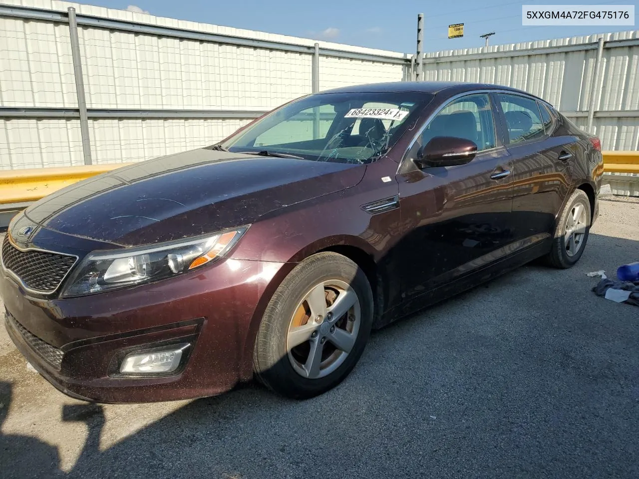 2015 Kia Optima Lx VIN: 5XXGM4A72FG475176 Lot: 68423324