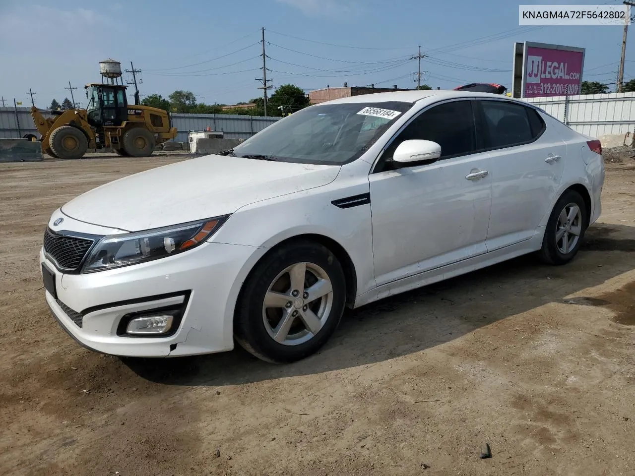 2015 Kia Optima Lx VIN: KNAGM4A72F5642802 Lot: 68568184