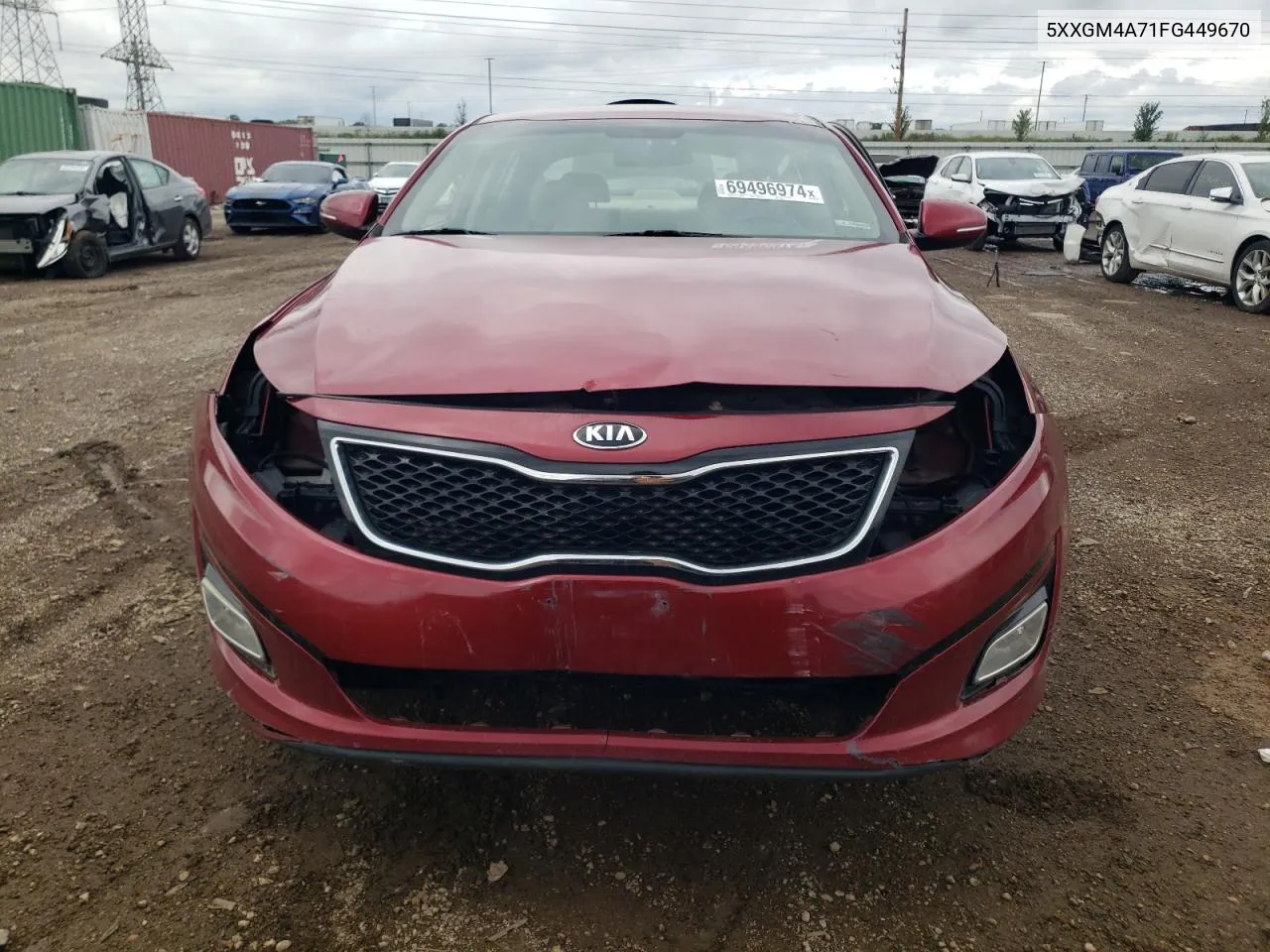 2015 Kia Optima Lx VIN: 5XXGM4A71FG449670 Lot: 69496974