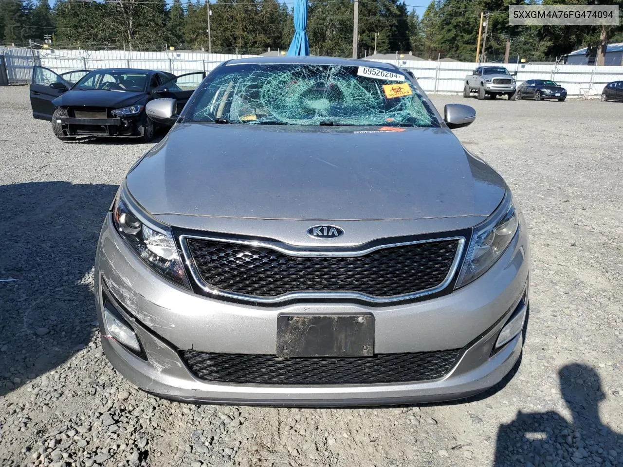 2015 Kia Optima Lx VIN: 5XXGM4A76FG474094 Lot: 69526204