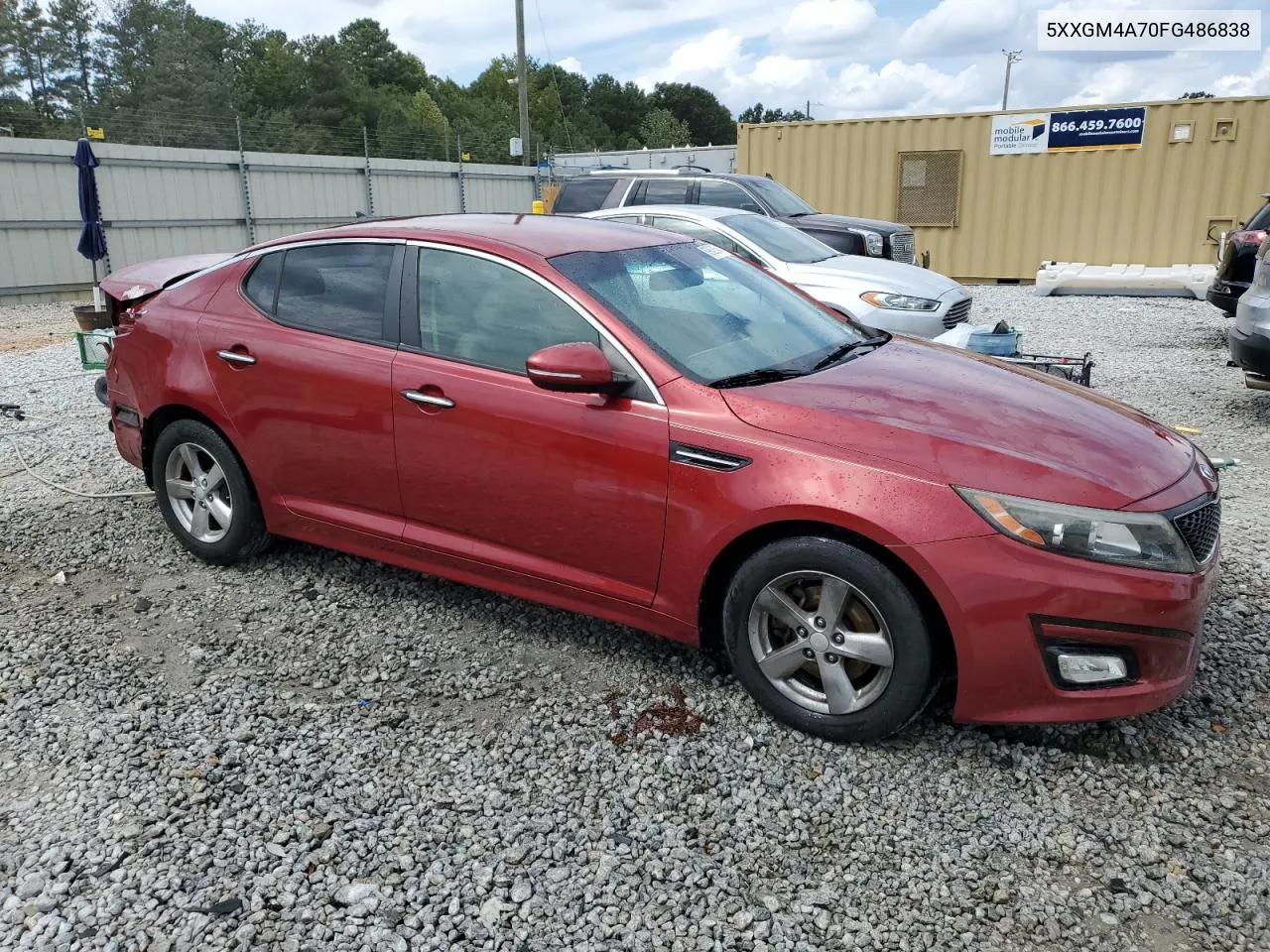 2015 Kia Optima Lx VIN: 5XXGM4A70FG486838 Lot: 69605054