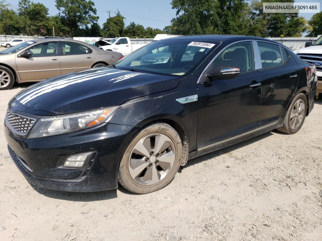 2015 Kia Optima Hybrid VIN: KNAGN4AD6F5091485 Lot: 70281894