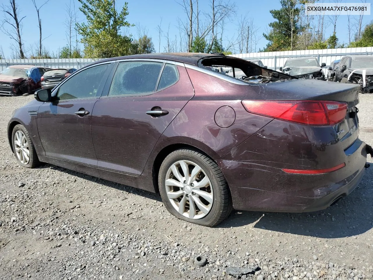 2015 Kia Optima Lx VIN: 5XXGM4A7XFG476981 Lot: 71632224