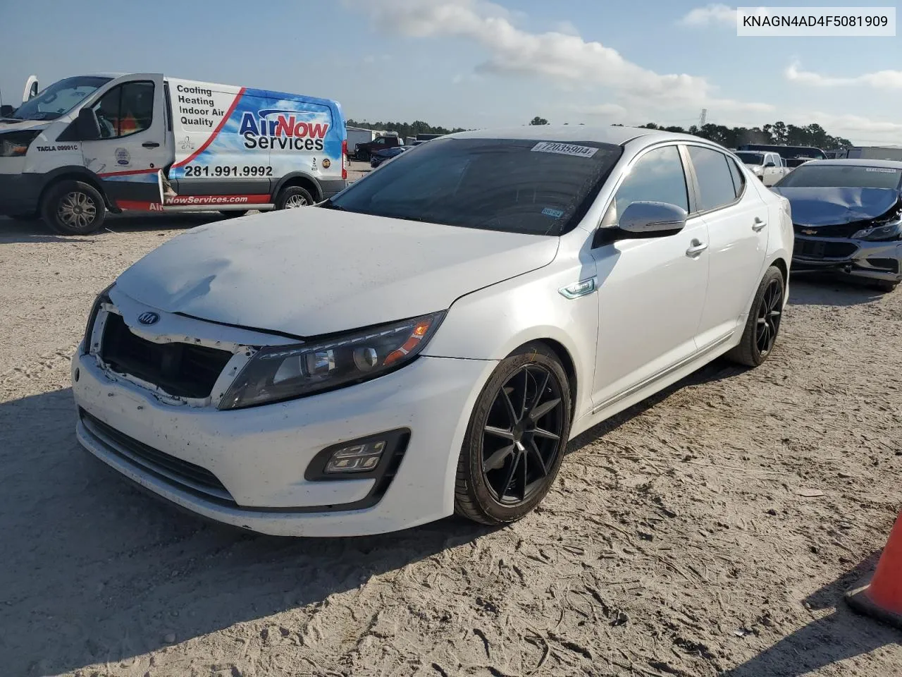 2015 Kia Optima Hybrid VIN: KNAGN4AD4F5081909 Lot: 72035904