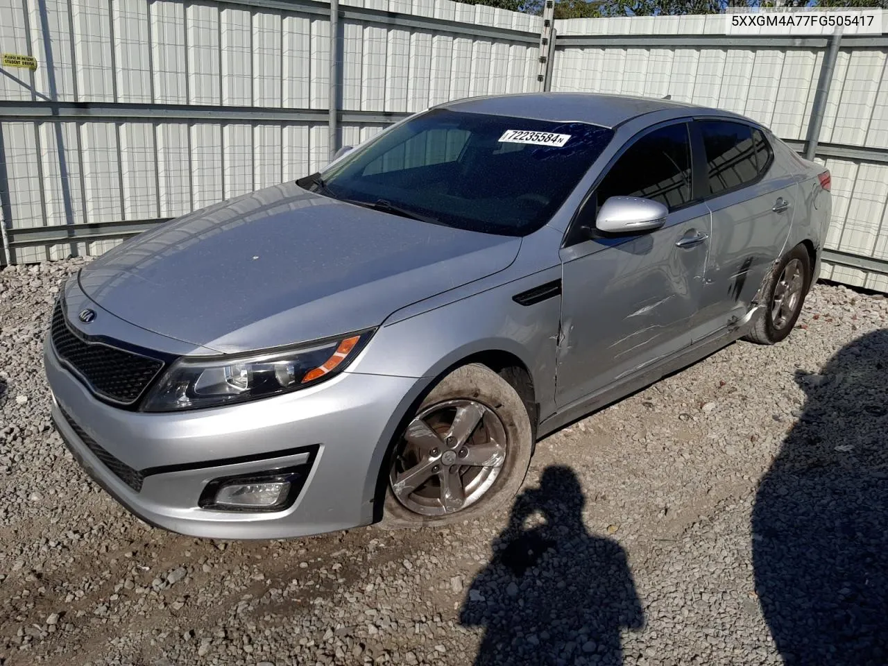 2015 Kia Optima Lx VIN: 5XXGM4A77FG505417 Lot: 72235584