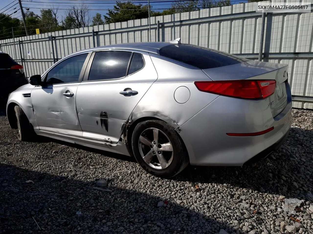 2015 Kia Optima Lx VIN: 5XXGM4A77FG505417 Lot: 72235584