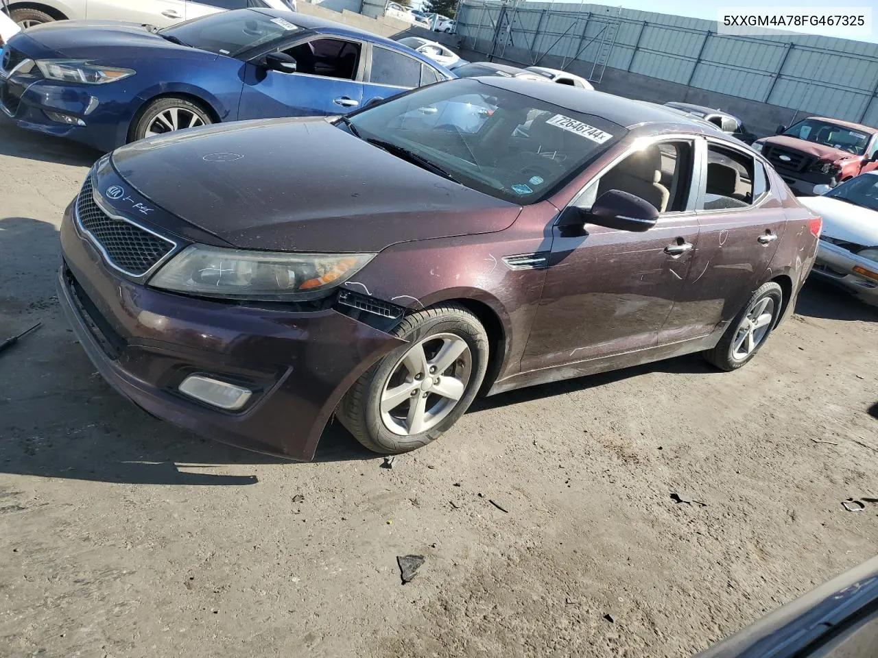 2015 Kia Optima Lx VIN: 5XXGM4A78FG467325 Lot: 72646744