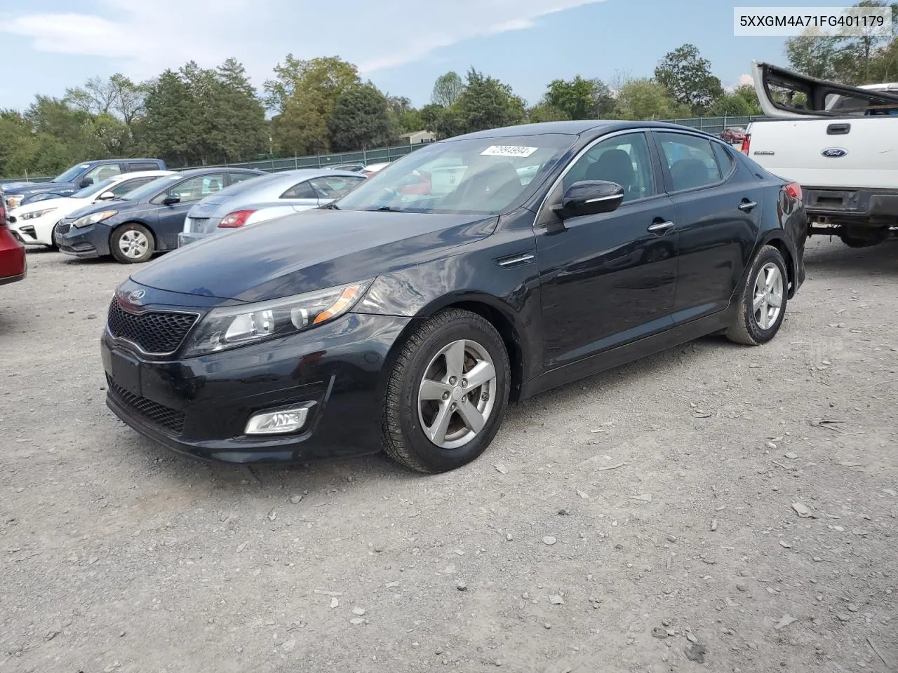 2015 Kia Optima Lx VIN: 5XXGM4A71FG401179 Lot: 72994994