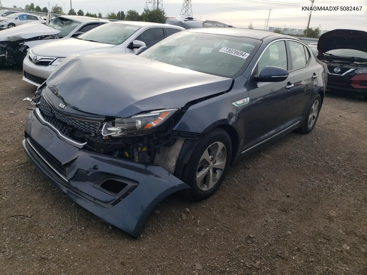 2015 Kia Optima Hybrid VIN: KNAGM4ADXF5082467 Lot: 73028694