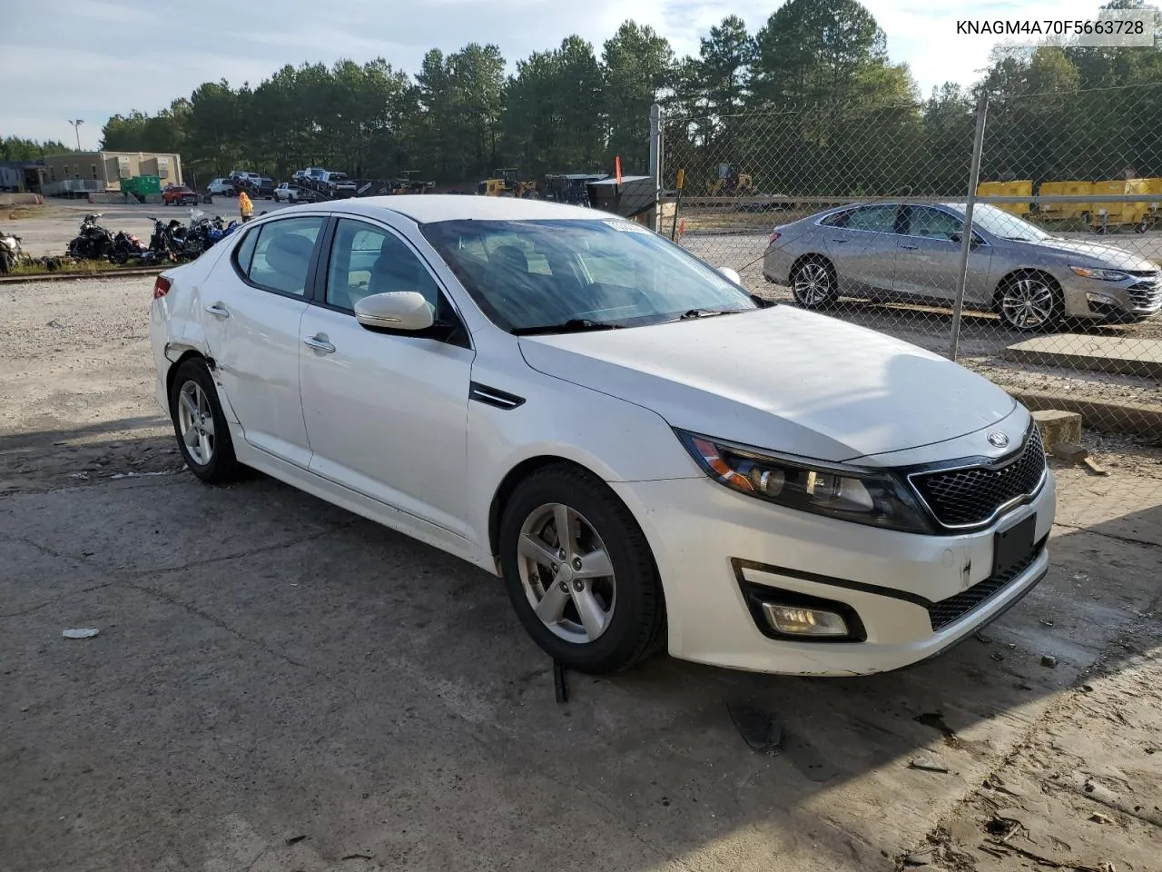 2015 Kia Optima Lx VIN: KNAGM4A70F5663728 Lot: 73382304