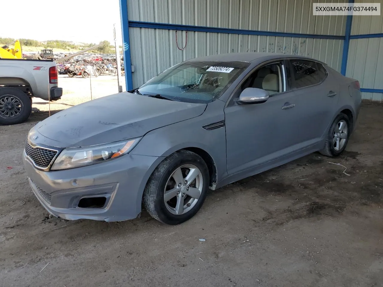 2015 Kia Optima Lx VIN: 5XXGM4A74FG374494 Lot: 73509274