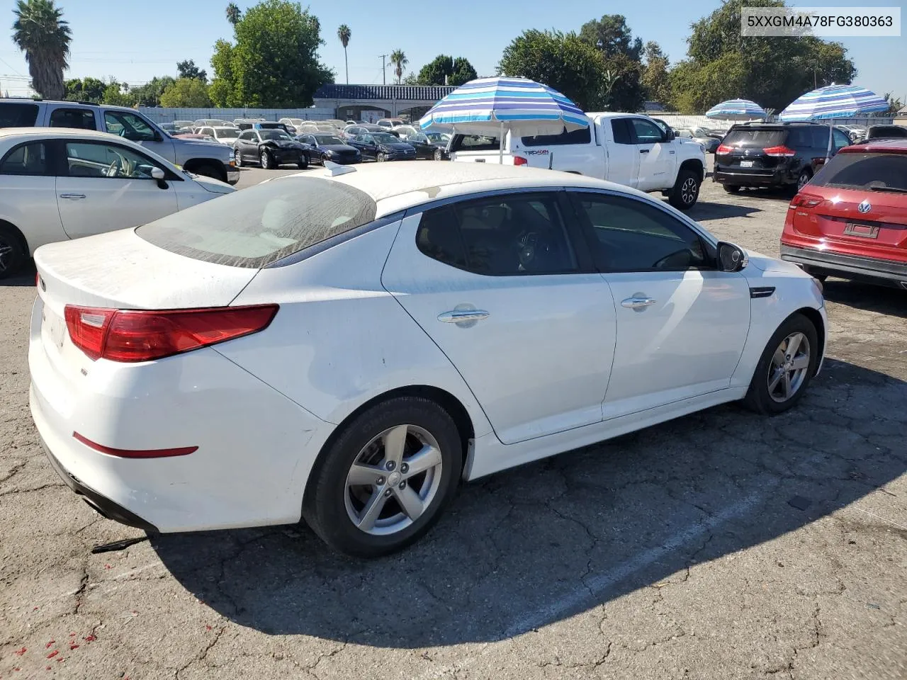 2015 Kia Optima Lx VIN: 5XXGM4A78FG380363 Lot: 73731344