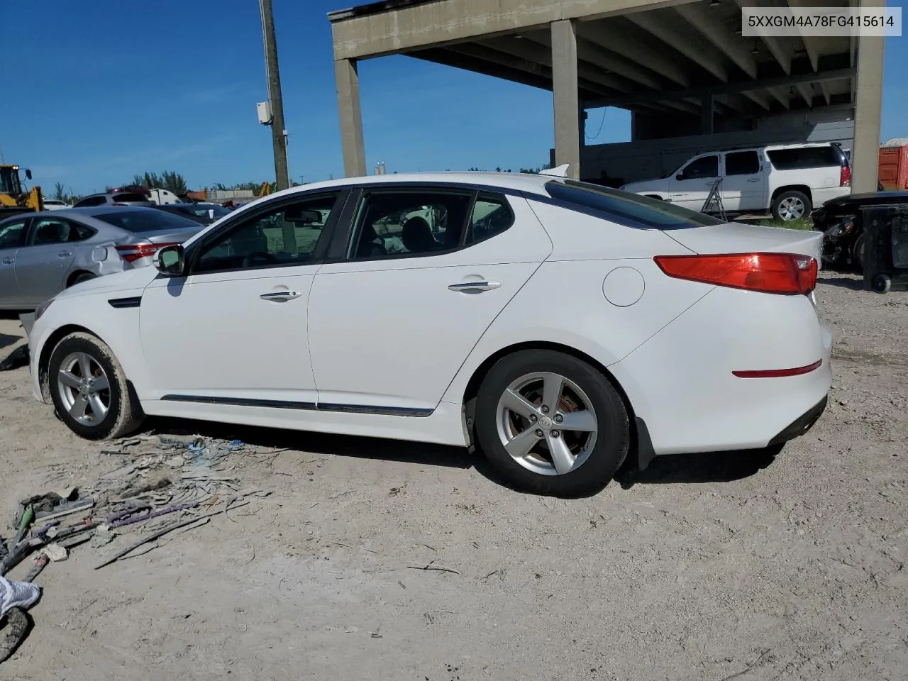 2015 Kia Optima Lx VIN: 5XXGM4A78FG415614 Lot: 73731534