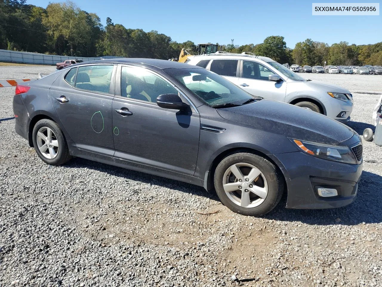 2015 Kia Optima Lx VIN: 5XXGM4A74FG505956 Lot: 73755974