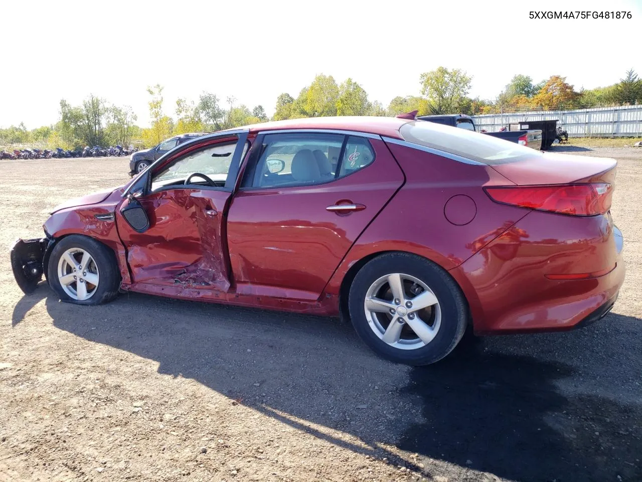 5XXGM4A75FG481876 2015 Kia Optima Lx