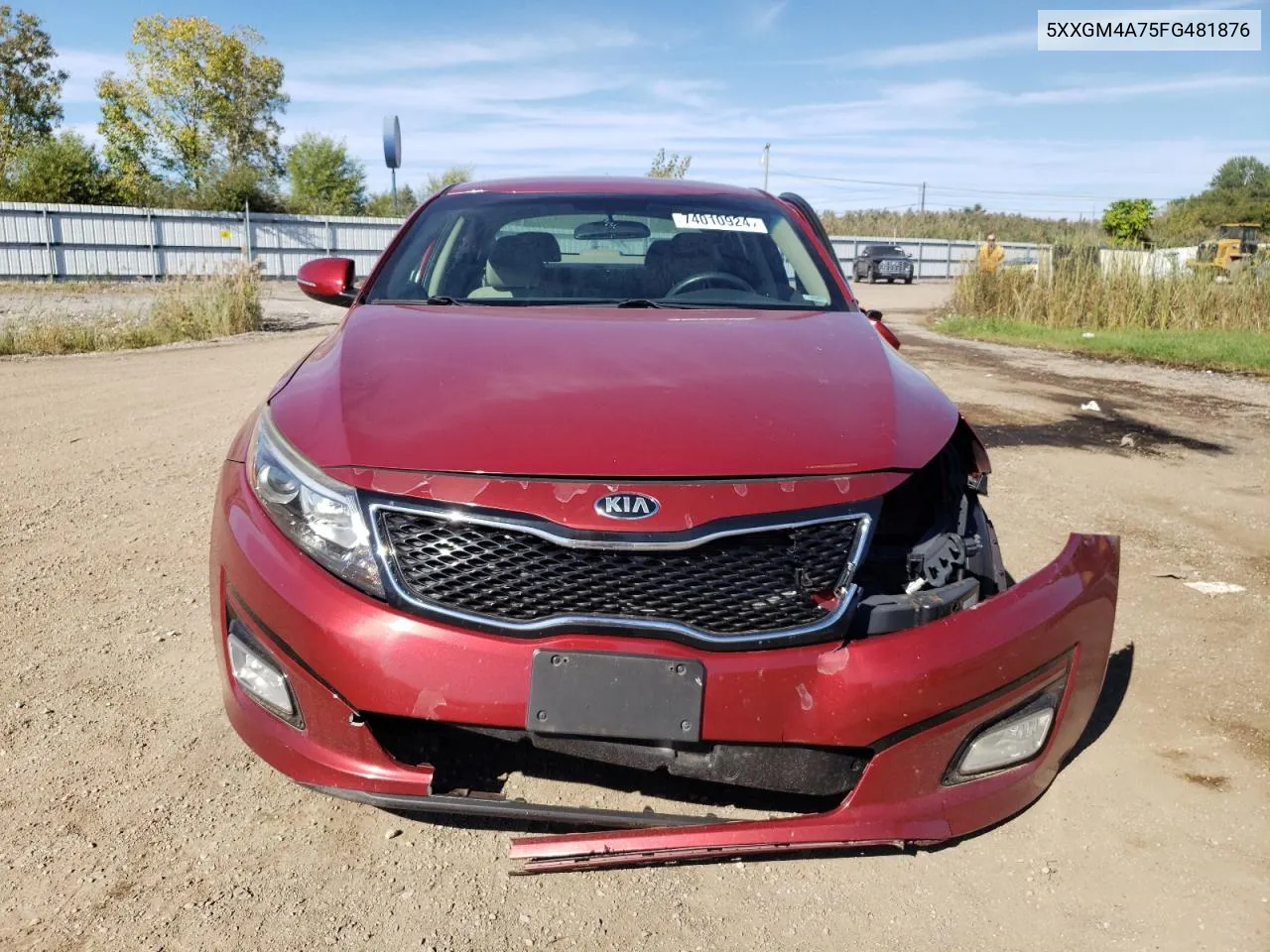 5XXGM4A75FG481876 2015 Kia Optima Lx