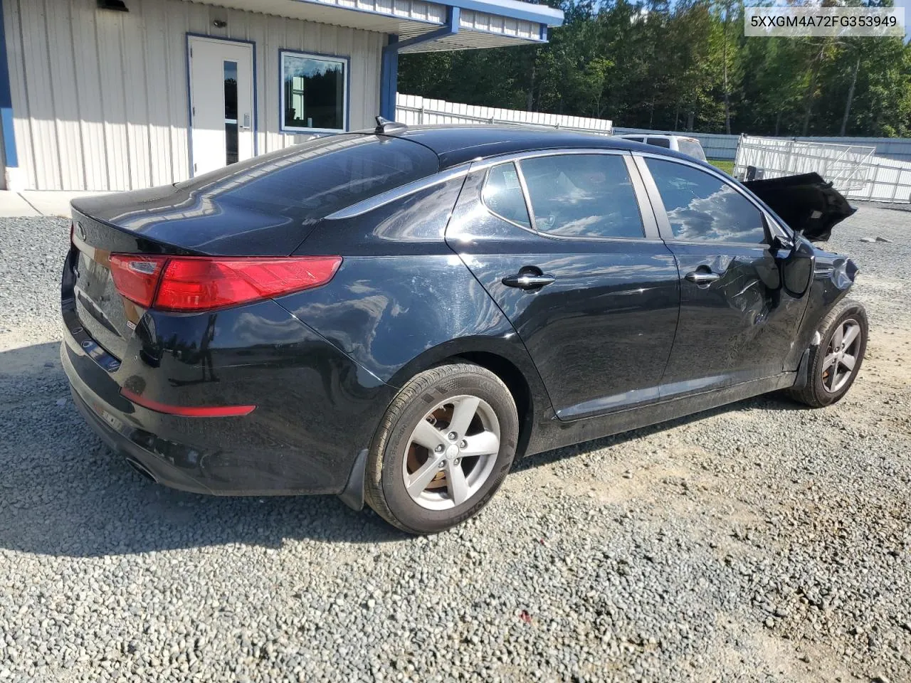 2015 Kia Optima Lx VIN: 5XXGM4A72FG353949 Lot: 74043534