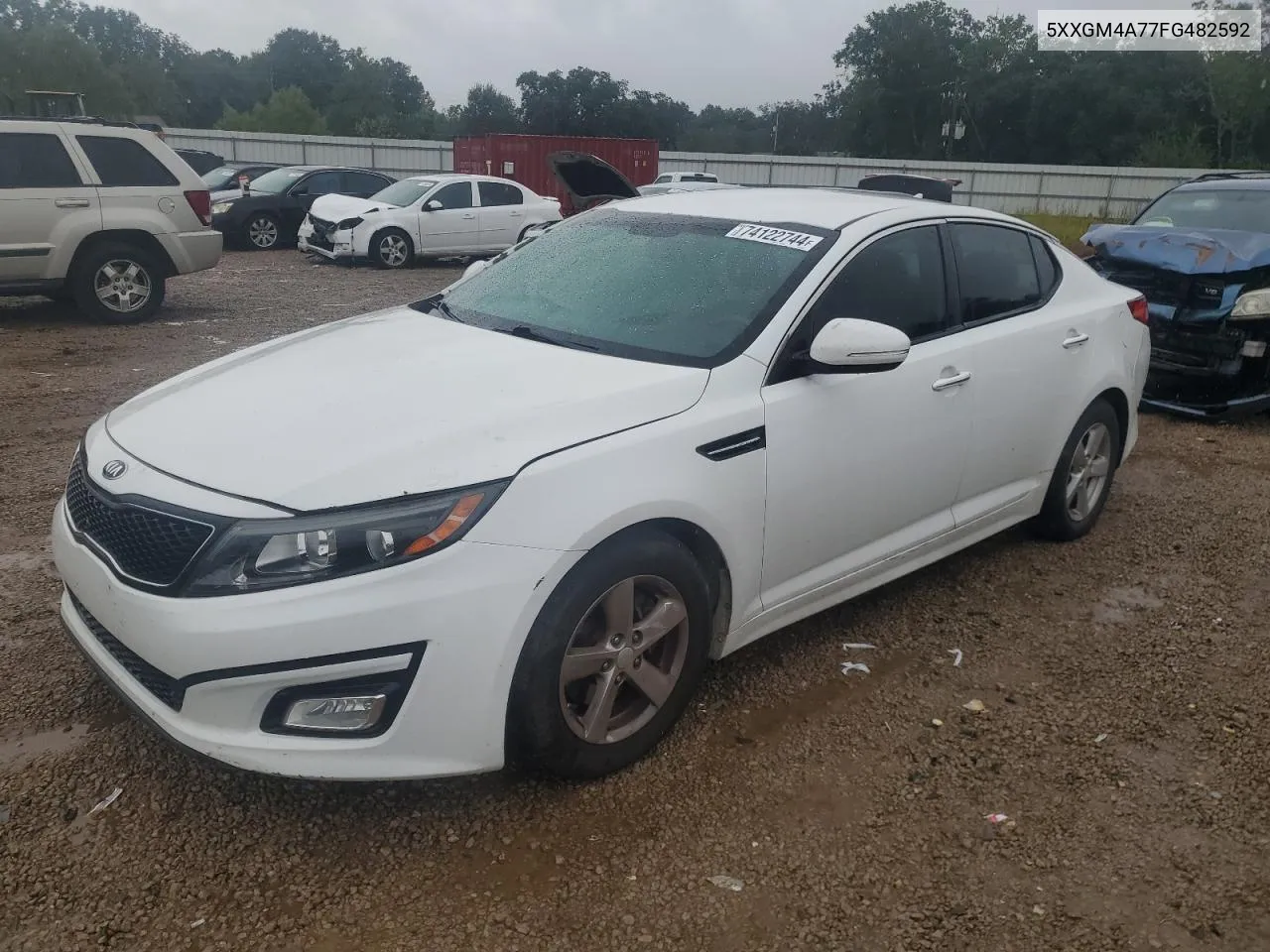 2015 Kia Optima Lx VIN: 5XXGM4A77FG482592 Lot: 74122744