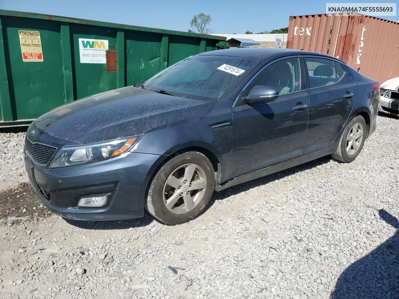 2015 Kia Optima Lx VIN: KNAGM4A74F5555693 Lot: 74281674