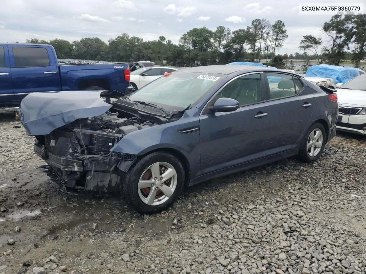 2015 Kia Optima Lx VIN: 5XXGM4A75FG360779 Lot: 74373474